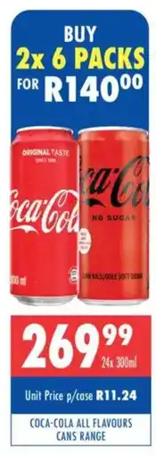 Ultra Liquors Coca-cola all flavours cans range offer