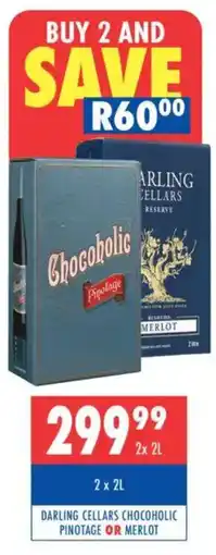 Ultra Liquors Darling cellars chocoholic pinotage or merlot offer