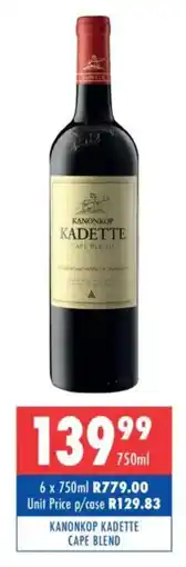 Ultra Liquors Kanonkop kadette cape blend offer