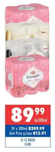 Ultra Liquors Jc le roux cans offer