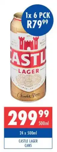 Ultra Liquors Castle lager cans offer