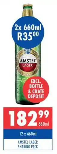 Ultra Liquors Amstel lager sharing pack offer