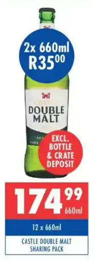 Ultra Liquors Castle double malt sharing pack offer