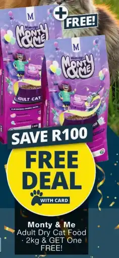 Checkers Monty & Me Adult Dry Cat Food offer