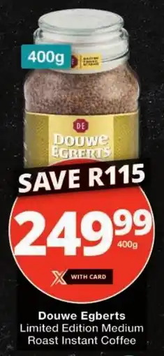 Checkers Douwe Egberts Limited Edition Medium Roast Instant Coffee offer