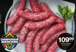 Checkers Championship Boerie Bites offer