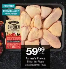 Checkers Farmer's Choice Fresh Chicken Braai Pack offer