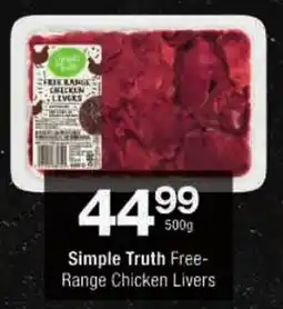 Checkers Simple Truth Free-Range Chicken Livers offer