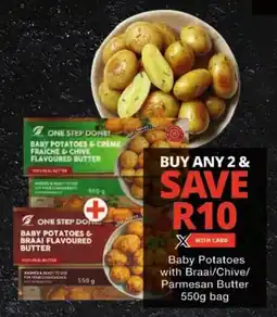 Checkers Baby Potatoes with Braai/ Chive/ Parmesan Butter offer