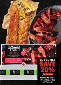 Checkers Ready to Braai Ribs/ Baguettes All Variants offer