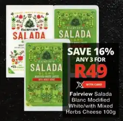 Checkers Fairview Salada Blanc Modified White/ with Mixed Herbs Cheese offer