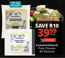 Checkers Leeuwenbosch Feta Cheese All Variants offer
