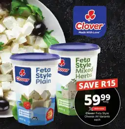 Checkers Clover Feta Style Cheese All Variants offer