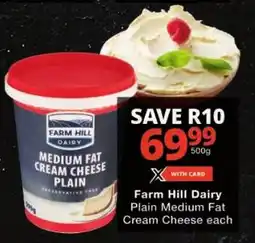 Checkers Farm Hill Dairy Plain Medium Fat Cream Cheese offer