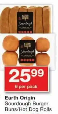 Checkers Earth Origin Sourdough Burger Buns/ Hot Dog Rolls offer