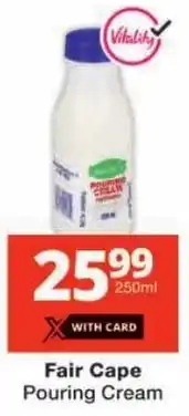 Checkers Fair Cape Pouring Cream offer