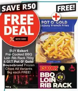 Checkers Eskort Pre-Cooked BBQ Loin Rib Rack offer