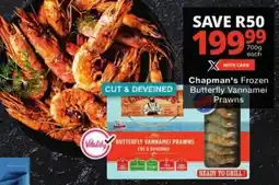 Checkers Chapman's Frozen Butterfly Vannamei Prawns offer