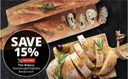 Checkers The Bakery Sourdough/ Ciabatta Bread offer