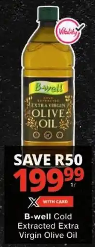 Checkers B-well Cold Extracted Extra Virgin Olive Oil offer