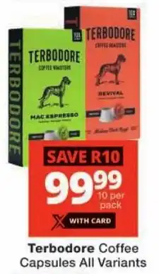 Checkers Terbodore Coffee Capsules All Variants offer