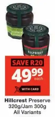 Checkers Hillcrest Preserve/ Jam All Variants offer
