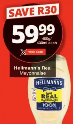 Checkers Hellmann's Real Mayonnaise offer