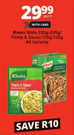 Checkers Knorr Mate/ Pasta & Sauce All Variants offer