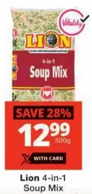 Checkers Lion 4-in-1 Soup Mix offer