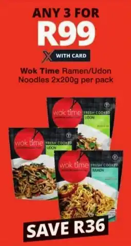 Checkers Wok Time Ramen/ Udon Noodles offer