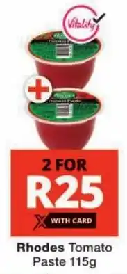 Checkers Rhodes Tomato Paste offer