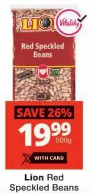 Checkers Lion Red Speckled Beans offer