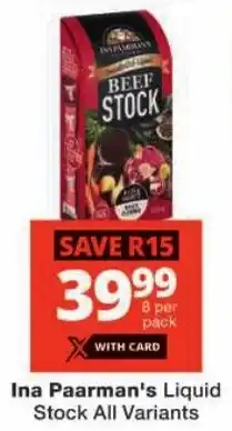 Checkers Ina Paarman's Liquid Stock All Variants offer