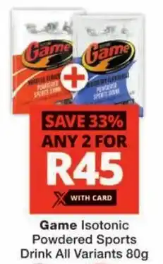Checkers Game Isotonic Powdered Sports Drink All Variants offer