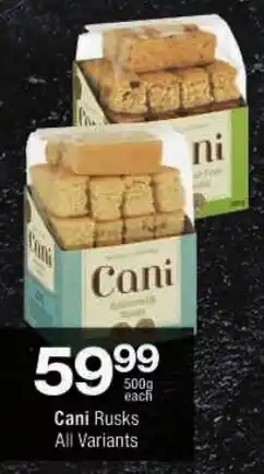 Checkers Cani Rusks All Variants offer