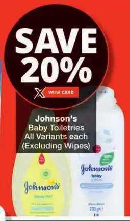 Checkers Johnson's Baby Toiletries All Variants offer