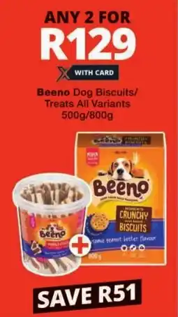 Checkers Beeno Dog Biscuits/ Treats All Variants offer