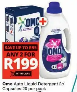 Checkers Omo Auto Liquid Detergent/ Capsules offer