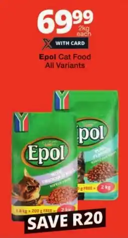 Checkers Epol Cat Food All Variants offer