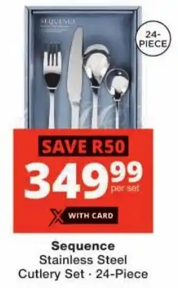 Checkers Sequence Stainless Steel Cutlery Set offer