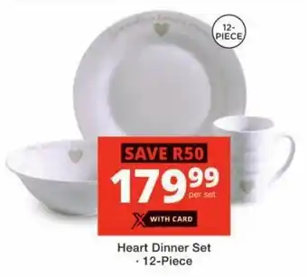 Checkers Heart Dinner Set offer