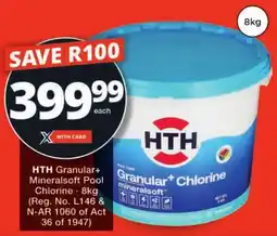 Checkers HTH Granular+ Mineralsoft Pool Chlorine offer