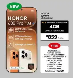 MTN HONOR 600 Pro offer
