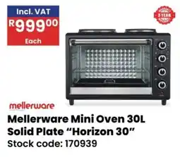 Africa Cash and Carry Mellerware Mini Oven Solid Plate Horizon 30 offer