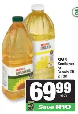 Spar SPAR Sunflower or Canola Oil offer
