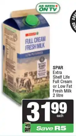 Spar SPAR Extra Shelf Life Full Cream or Low Fat Fresh Milk offer