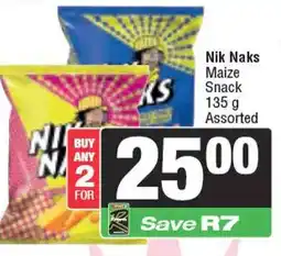 Spar Nik Naks Maize Snack Assorted offer