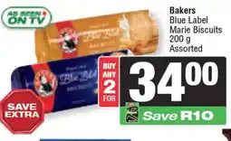 Spar Bakers Blue Label Marie Biscuits Assorted offer