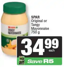 Spar SPAR Original or Tangy Mayonnaise offer