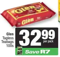 Spar Glen Tagless Teabags offer